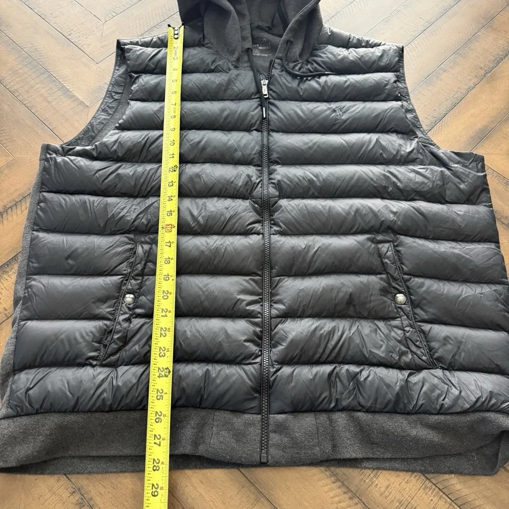 Polo Ralph Lauren Black Performance Zip - Hooded Puffer Vest Jacket - 2XL - Picture 6 of 7